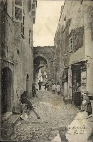 Ak Auribeau-sur-Siagne Alpes-Maritimes, Une Rue