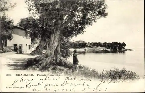 Ak Beaulieu sur Mer Alpes Maritimes, Pointe Fourmie