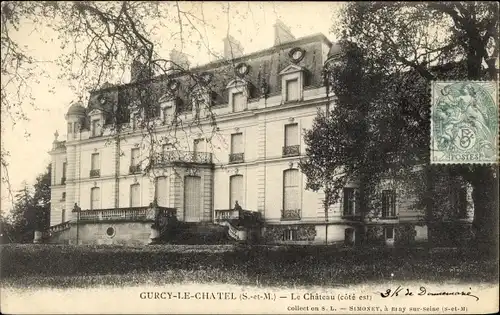 Ak Gurcy-le-Châtel Seine et Marne, Château