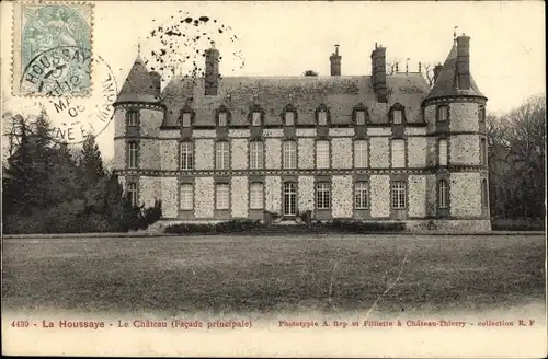 Ak La Houssaye Seine et Marne, Château