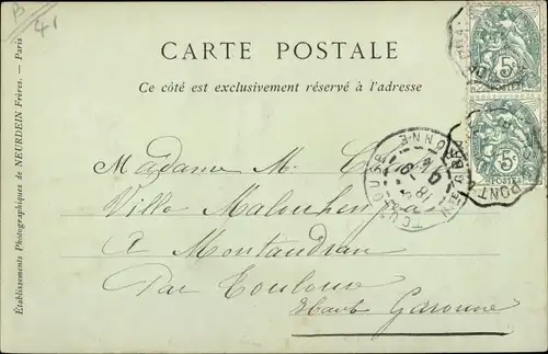 Ak Vendôme Loir et Cher, Loir et le Mail, vue prise du Pont Chartrain