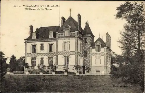 Ak Yvoy le Marron Loir et Cher, Château de la Noue, vue générale, pelouse