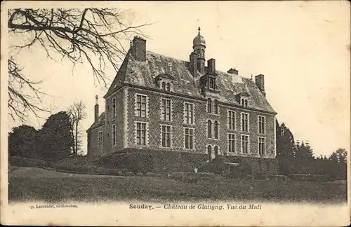 Ak Souday Loir et Cher, Château de Glatigny, vue de face