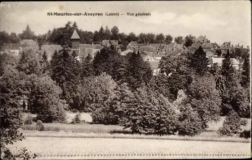 Ak Saint Maurice sur Aveyron Loiret, Vue générale