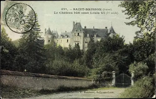 Ak Saint Brisson Loiret, Château bâti sous Louis VI