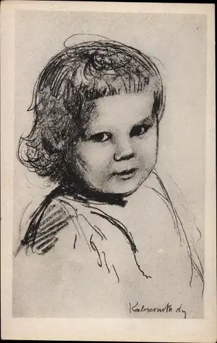 Künstler Ak Kalckreuth, Leopold, Kinderportrait