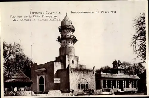 Ak Exposition Colonial Internationale de Paris 1931, Pavillon de la Cote Francaise des Somalis