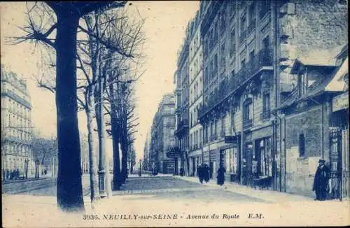 Ak Neuilly sur Seine Hauts de Seine, Avenue du Route