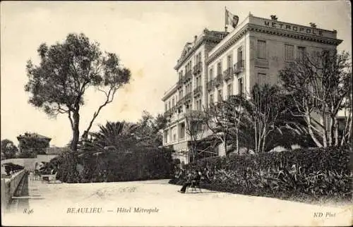 Ak Beaulieu sur Mer Alpes Maritimes, Hotel Metropole