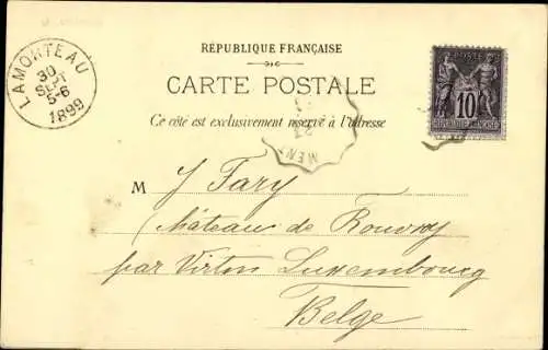 Ak Beaulieu sur Mer Alpes Maritimes, Vue générale, Bahnschienen