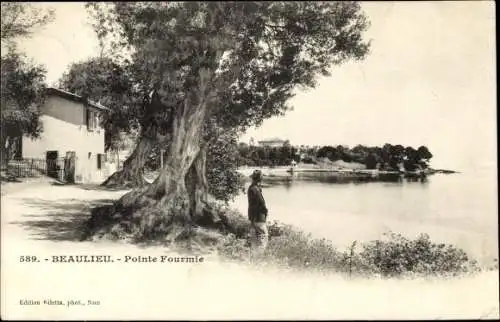 Ak Beaulieu sur Mer Alpes Maritimes, Pointe Fourmie