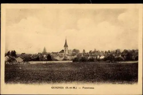 Ak Guignes Seine et Marne, Panorama