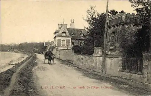 Ak Caen Calvados, Les Bords de l'Orne