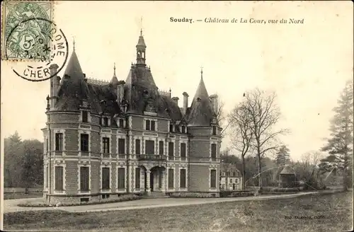 Ak Souday Loir et Cher, Château de la Cour, vue du Nord