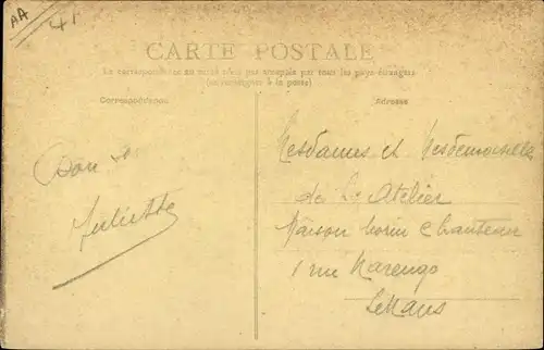 Ak Mondoubleau Loir et Cher, Château de Glatignie, vue extérieure, pelouse