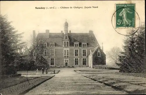 Ak Souday Loir et Cher, Château de Glatigny, facade Nord