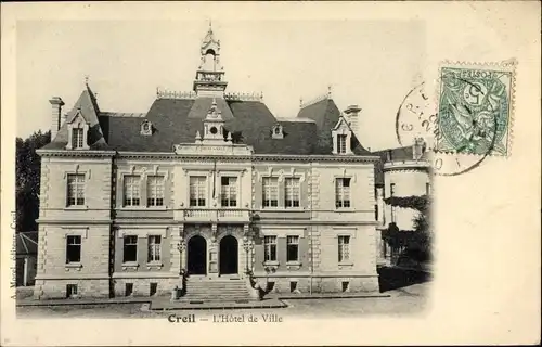 Ak Creil Oise, L'Hôtel de Ville