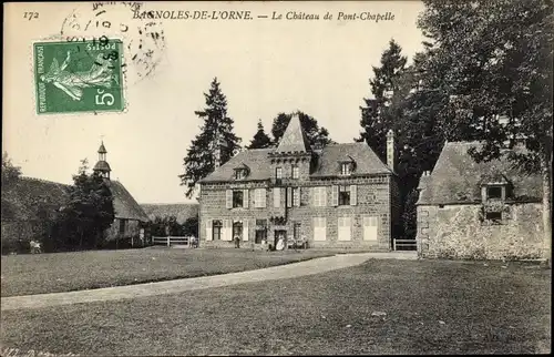 Ak Bagnoles de l'Orne Orne, Château de Pont Chapelle