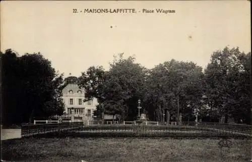 Ak Maisons Laffitte Yvelines, Place Wagram