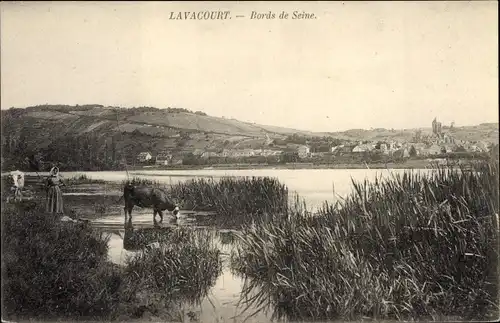 Ak Lavacourt Yvelines, Bords de Seine