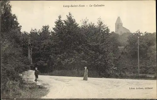 Ak Levy Saint Nom Yvelines, Le Calvaire