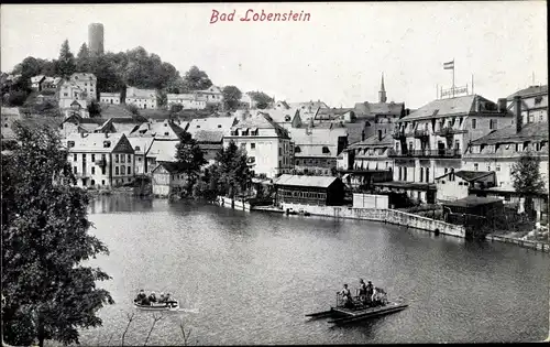 Ak Bad Lobenstein in Thüringen, Panorama vom Ort, Fähre