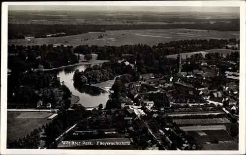 Ak Oranienbaum Wörlitz Sachsen Anhalt, Fliegeraufnahme