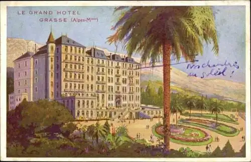 Künstler Ak Grasse Alpes Maritimes, Grand Hotel