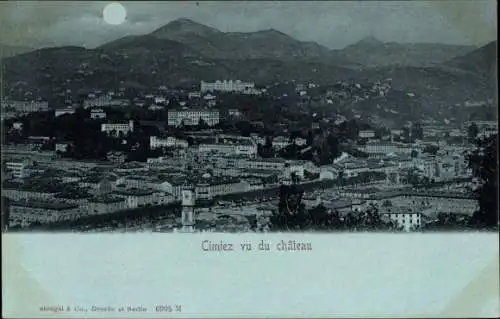 Mondschein Ak Cimiez Alpes Maritimes, Vu du Chateau