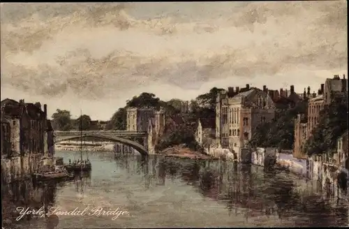 Künstler Ak York Yorkshire, Lendal Bridge