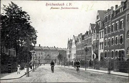 Ak Reichenbach im Vogtland, Äussere Zwickauer Straße