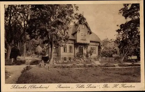 Ak Schierke Wernigerode am Harz, Pension Villa Luise