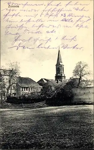 Ak Zossen in Brandenburg, Panorama mit Dreifaltigkeitskirche