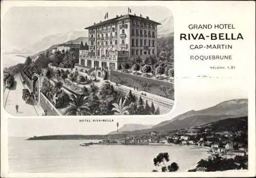 Ak Roquebrune Cap Martin Alpes-Maritimes, Grand Hotel Riva Bella