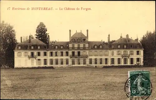 Ak Montereau Seine et Marne, Château de Forges