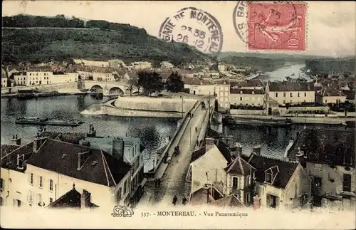 Ak Montereau Seine et Marne, Vue Panoramique