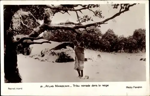 Ak Marokko, Atlas Marocain, Tribu nomade dans la neige, Maghreb