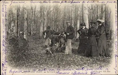 Ak Compiègne Oise, Chasses a Courre, Equipage Orly, La Curée