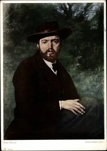 Künstler Ak Thoma, Hans, Selbstbildnis