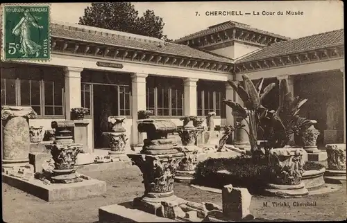 Ak Cherchell Algerien, La Cour du Musee