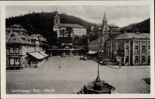 Ak Bad Leutenberg Thüringen, Markt, Kirche, Rathaus