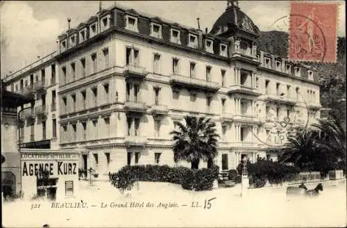 Ak Beaulieu sur Mer Alpes Maritimes, Le Grand Hotel des Anglais