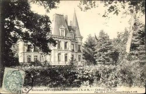 Ak Fontenay Trésigny Seine et Marne, Château de Ferté