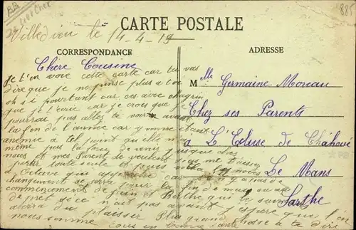 Ak Villedieu en Beauce Loir et Cher, Château de la Moussardière, près la Chartre sur le Loir