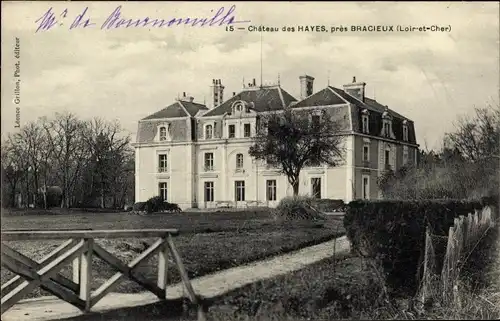 Ak Bracieux Loir et Cher, Château des Hayes, pelouse