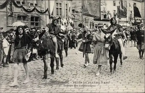 Ak Compiègne Oise, Fêtes de Jeanne d'Arc, Groupe des Corporations