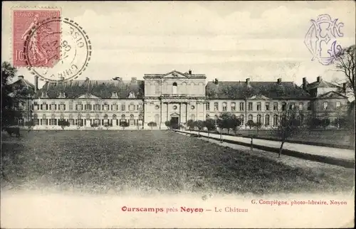 Ak Ourscamps prés Noyon Oise, Château