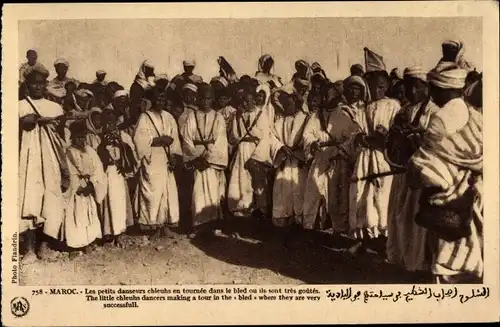 Ak Marokko, Danseurs chleuhs, Araber, Maghreb