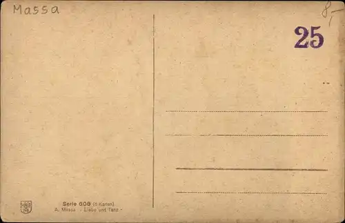 Künstler Ak Massa, A., Liebe und Tanz, Liebespaar