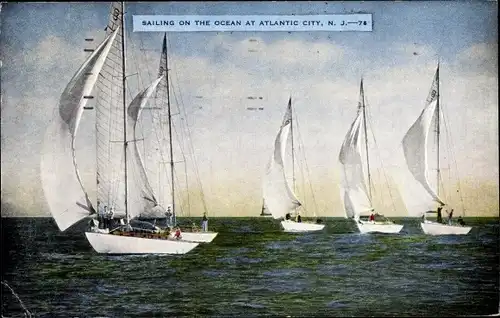 Ak Atlantic City New Jersey USA, Sailing on the Ocean